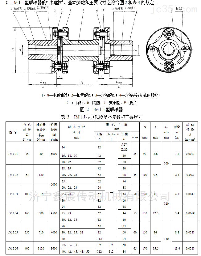 jmj弹性膜片联轴器中间轴式