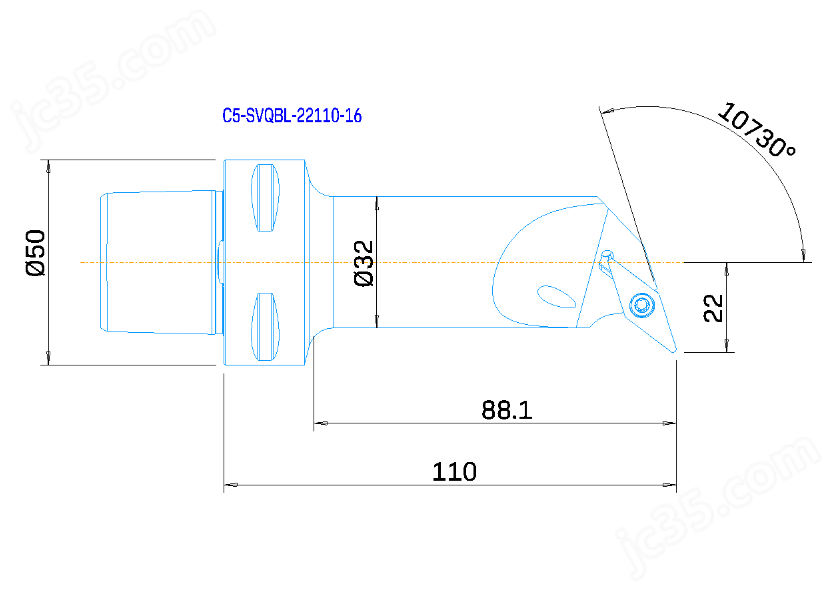 山特維克C5-SVQBL-22110-16刀柄